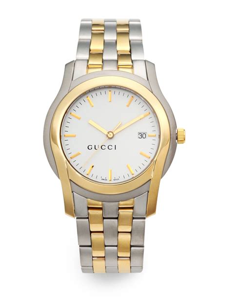 gucci gold and silver watch